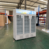Réfrigérateur vertical commercial à porte unique pour boissons, refroidissement direct par ventilateur, étagères réglables, serrure de porte