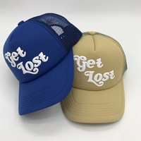 Gorra de conductor de camión de malla de espuma de 5 paneles al por mayor gorra de camionero de tela de pana de estilo Hip Hop con logotipo personalizado impreso