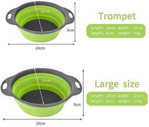 Colador Plegable de Cocina de TPR+PP de Buena Calidad, Ecológico, Color Personalizado, Venta al Por Mayor - Product Image 2