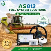 Système de direction automatique GPS RTK pour tracteur AS812, dernier kit de navigation avec écran HD de 12,1 pouces pour l'agriculture de précision