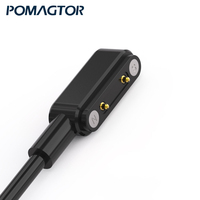Cable de carga de conector USB Pogo Pin de alta calidad personalizado, Cable de carga magnético de 2 pines con imán
