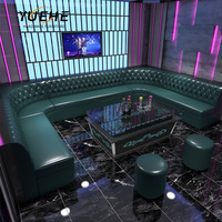 Comercial impermeable Disco Bar club nocturno KTV muebles de lujo en forma de U salón sofá conjunto