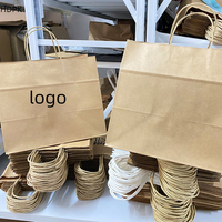 Sacs en papier kraft personnalisés biodégradables avec poignées torsadées, logo personnalisé, emballage pour vêtements et baskets, fabrication directe