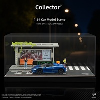 Ensemble de diorama miniature de arrêt de bus à l'échelle 1:64 pour assortiments de vente en ligne
