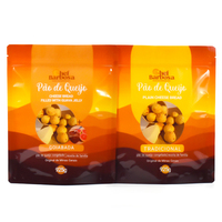 Pochette debout à fermeture éclair flexible en plastique recyclable imprimée sur mesure sac d'emballage ziplock pour frites surgelées