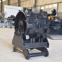 Compacteur de sol RSBM pour excavatrice avec rouleau à picots et dents de grattoir
