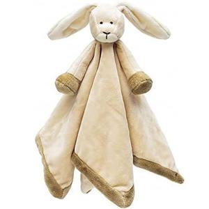 B948 CPC CE Jouet pour bébé Lapin beige <span class=keywords><strong>Couverture</strong></span> de sécurité pour bébé Sucette en peluche Animal en peluche Nouveau-né Tout-petit Fille Garçon Couvertures personnalisées - Product Image 1