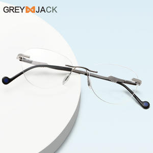 Monture de lunettes Greyjack sans monture, style œil de chat, métal, pour femmes, verres anti-reflets, 2021 - Product Image 1