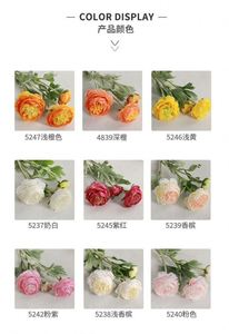 Imitated Silk Three Headed Flamingo Lotus Artificial Roses for Home Decoration Valentine's Day Easter-High Quality Bouquet - Product Image 6