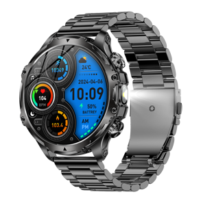 Montre connectée AK75 2026, 1,85 pouce, lampe torche, étanche, pression artérielle, oxygène sanguin, batterie 700 mAh, montre connectée de sport pour hommes, pour activités de plein air - Product Image 1