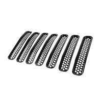 Bouchon universel pour calandre de voiture avec trous ronds en plastique ABS, vente en gros pour Jeep Wrangler TJ 1999-2006, accessoire automobile tout-terrain