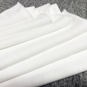 Terry Cloth 100% Polyester White Quick Dry Plain Weft Knit <b>Fabric</b> For Towel Making - Product Image 1