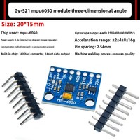 GY-521 MPU6050 Modul Akselerometer 3 Sumbu dan Sensor Sudut Giroskop 6DOF untuk Papan Pengembangan STM32 dengan Pin Header