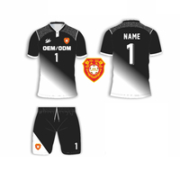 Jersey Sepak Bola Unisex 4XL Bahan Polyester Bernapas Nyaman, Cetak Nama Sesuai Pesanan, Layanan OEM untuk Dewasa Berbagai Tim