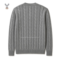 Pull-over pour homme Nanteng, design personnalisé, 100% coton, épais, décontracté, tricot torsadé, logo brodé, col rond, manches longues