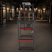 REYK Commercial Full Frame Carbon Steel Power Rack Smith Cage Multi-Functional Cable Machine Home Use Whole Body Back Shoulder