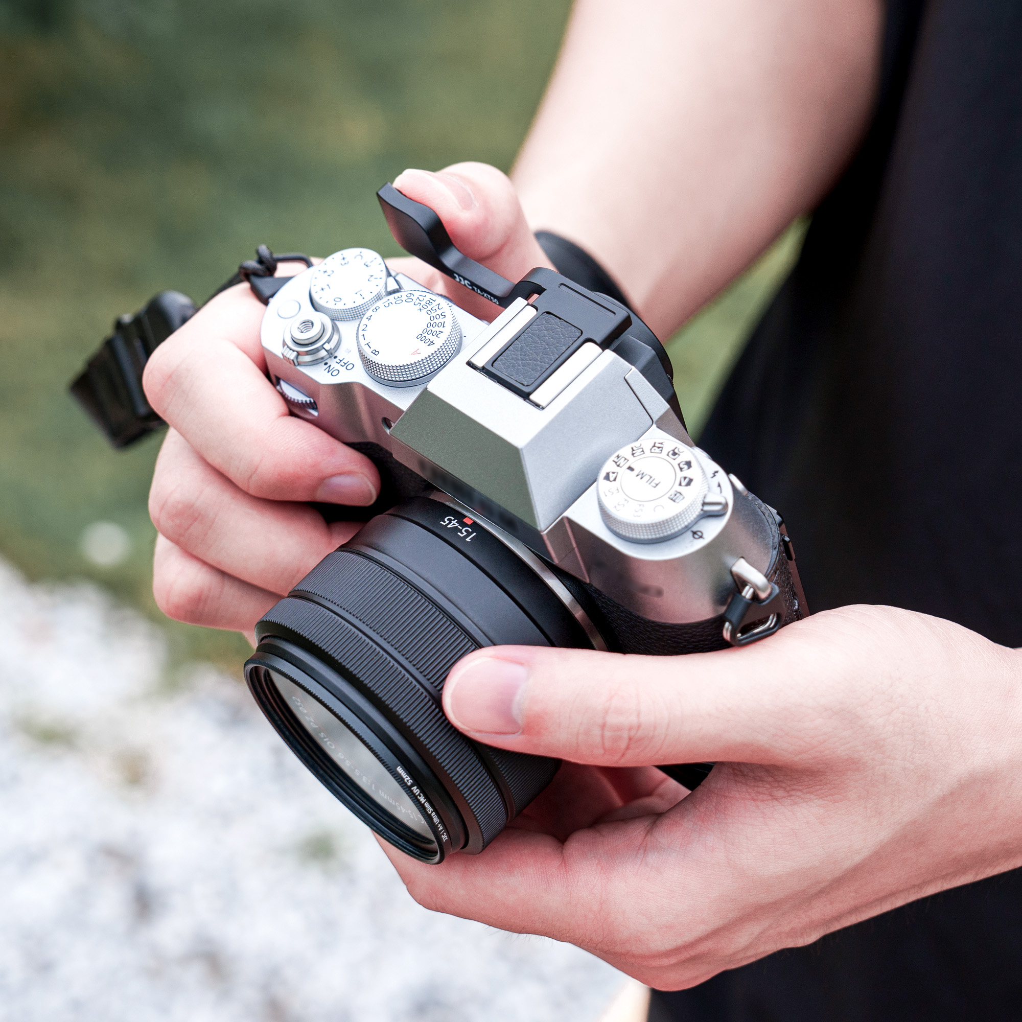 JJC TA-XT50 Thumbs Up Grip for Fujifilm X-T50 - Black/Silver