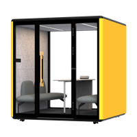 Cabine insonorisée modulaire moderne en alliage d'aluminium avec éclairage LED pour l'école, la maison ou le bureau - Conception isolée, garantie de 5 ans