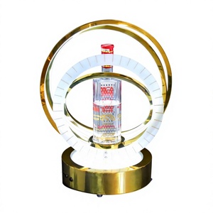 New Metal Ring Wine Seat LED White Liquor Holder <b>Display</b> Racks Bottles Presenter Wine Decoration Glorifier for Bar KTV - Product Image 6