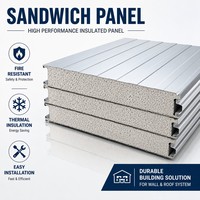 Panneau sandwich pour la construction, panneau isolant en laine de roche PU EPS pour entrepôt, usine, stockage frigorifique
