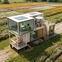 Villa de luxe préfabriquée sur mesure, hôtel, maison en conteneur à ossature acier, maison en bois, cabane 2 chambres, salle de bain, cuisine