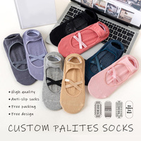 Chaussettes de yoga et de pilates souples personnalisées pour hommes et femmes avec sangles, confortables et antidérapantes, chaussettes de sport d'extérieur