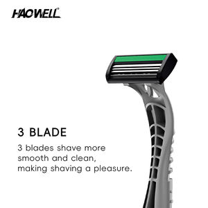 Haowell-Maquinilla <span class=keywords><strong>de</strong></span> <span class=keywords><strong>afeitar</strong></span> económica para hombre, maquinilla <span class=keywords><strong>de</strong></span> <span class=keywords><strong>afeitar</strong></span> <span class=keywords><strong>de</strong></span> acero inoxidable con 3 hojas triples, 5 unidades por bolsa, máquina <span class=keywords><strong>de</strong></span> <span class=keywords><strong>afeitar</strong></span> desechable - Product Image 5