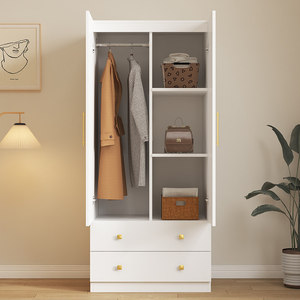 <span class=keywords><strong>Armadio</strong></span> Moderno Semplice a Due <span class=keywords><strong>Ante</strong></span> in Legno Massello Modello 003 <span class=keywords><strong>per</strong></span> Camera da Letto Bambini, Armadietto Contenitore <span class=keywords><strong>per</strong></span> Appartamenti Piccoli - Product Image 4