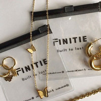 Pochette de rangement Ziplcok personnalisée pour bagues, colliers et boucles d'oreilles, petits sacs d'emballage en PVC transparent/dépoli avec fermeture éclair pour bijoux