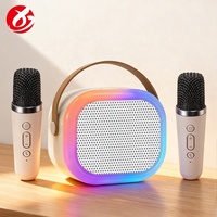 Vente directe usine Nouveau K15 Haut-parleur de karaoké avec woofer PA, 1-2 microphones sans fil, lecteur MP3, batterie RGB pour fêtes et scènes