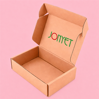 Boîte d'expédition en carton ondulé personnalisée de haute qualité avec logo sur mesure, couleur rose pêche, production en usine tout-en-un