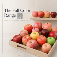 Levensechte kunstmatige appels van schuim, diverse kleuren, real touch, voor etalagepresentatie in winkels, visuele merchandising, nepappels