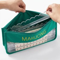 Green Court Golf 4-Layer 160-Tile Acrylic American Mahjong Tiles dengan Rak Mahjong - Hadiah Permainan Catur Laris 2026