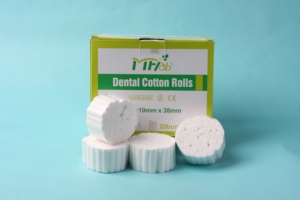 Forniture di fabbrica 12x38mm 100% puro cotone medicali monouso assorbenti rotoli di cotone dentale - Product Image 3