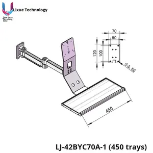 Alijiu 42Byc Novo Monitor Stand Computador Desktop Braço Robótico Cantilever Wall-Mounted Display Screen Rotatable 90 Graus Metal - Product Image 2