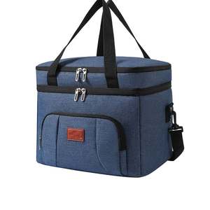 Custom Durable Double Layer <b>Insulated</b> Lunch Tote <b>Bag</b> Thermal Soft Leak Proof Liner and Shoulder Strap Bento Lunch <b>Bag</b> <b>Cooler</b> <b>Bag</b> - Product Image 1