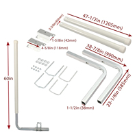 Paar 60-Zoll-Bootsanhänger-Führungsstangen-Set, verzinkt, mit PVC-Stangenabdeckungen