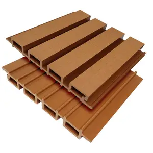 Design Coextrusion Panel Wooden Siding Board Building Material Luxury WPC Exterior Outdoor Decorative Wall Cladding Panel