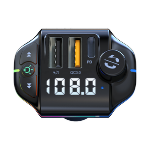 HG-transmisor FM <span class=keywords><strong>A10</strong></span> con Bluetooth 5,0 para coche, adaptador de reproductor MP3 con cargador USB Dual, Radio manos libres con luces de colores - Product Image 2