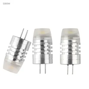 Vetro Mini G4 LED Corn lampadina Spot luce DC 12V 2W bianco caldo lente Non polare per lampadario luci di cristallo lampada