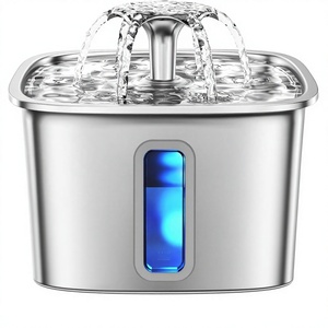 Fontaine à eau automatique pour chats et chiens, lauréate du <span class=keywords><strong>prix</strong></span> Veken Innovation, 108 oz/32 L, 3 filtres de remplacement, tapis en silicone (argent), 2,65 lb - Product Image 1