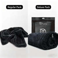 Serviettes en microfibre sans bordure absorbantes 600/1200GSM en stock, pour le detailing automobile, le polissage, séchage rapide, nettoyage de voiture, corail doux, séchage de voiture