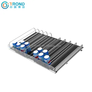 Dispositivo di raffreddamento di plastica di refrigerazione per gravità scaffalature di alimentazione scaffale frigo può divisore per bevande scivoli rullo ripiano