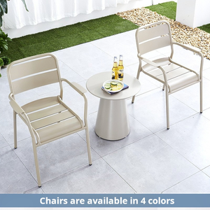 طقم طاولة وكراسي خارجية عصرية من مواد أخرى للاستخدام في الفناء - Product Image 4