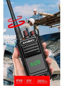 Radio portable W360 UHF ou VHF 8W haute puissance, étanche IP68, avec fonction de correspondance par code à une touche L769 - Product Image 2