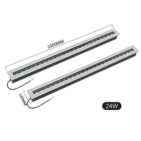 Lampes LED encastrées linéaires pour escaliers extérieurs et allées, 18W 24W