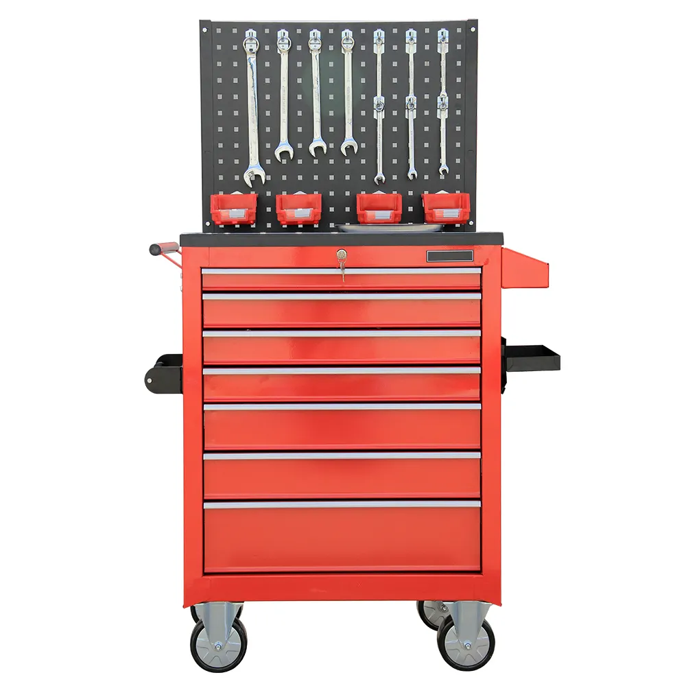 Car workshop garage tool trolley with 7 drawers tool cabinet tool box