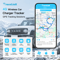Traceur GPS en temps réel Tracelink 4G LTE GSM LBS pour voiture avec alimentation allume-cigare, suivi historique et alarme de vibration