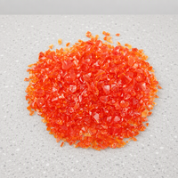 Copeaux de verre rouge clair concassés pour sols en terrazzo