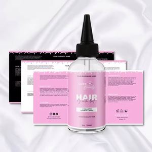 Etiquetas de Botellas de Aceite para el Crecimiento del Cabello Luxe Beauty, Etiquetas Rectangulares Impermeables Personalizadas Autoadhesivas para Envases de Cosméticos - Product Image 2